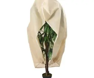 vidaXL Protecție de fleece pt plante, cu fermoar, 70 g/m², 3,93x3 m