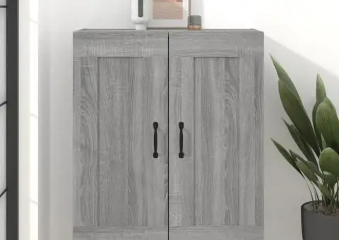 Dulap, gri sonoma, 69,5x34x90 cm, lemn compozit - 1/5