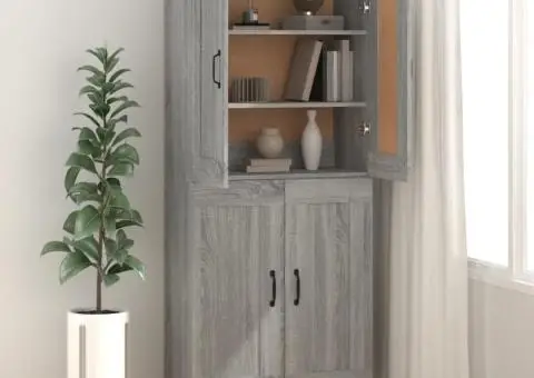 Dulap, gri sonoma, 69,5x34x90 cm, lemn compozit - 3/5