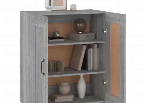 Dulap, gri sonoma, 69,5x34x90 cm, lemn compozit - 4/5