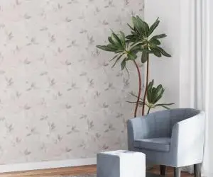 vidaXL Tapet cu model flori 3D, gri, 10x0,53 m, nețesut