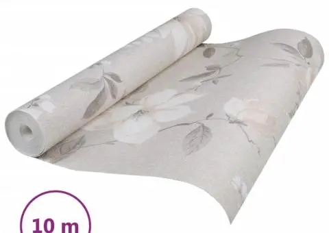 Tapet cu model flori 3D, gri, 10x0,53 m, nețesut - 3/5