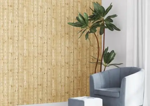 Tapet 3D, model lemn, maro, 10x0,53 m, nețesut - 1/5