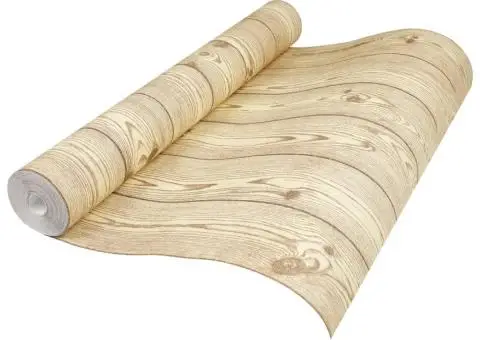 Tapet 3D, model lemn, maro, 10x0,53 m, nețesut - 4/5