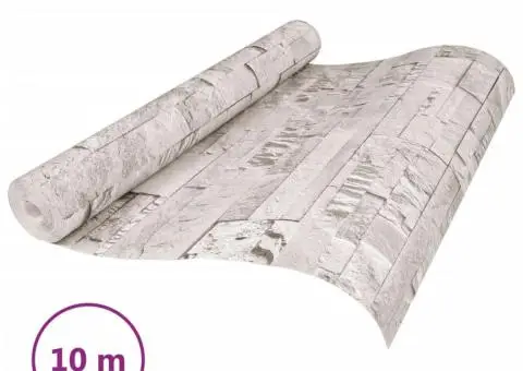 Tapet 3D, aspect piatră crem, 10x0,53 m, nețesut - 3/5