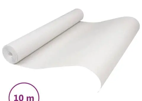 Tapet 3D, culoare uni alb, 10x0,53 m, nețesut - 3/5