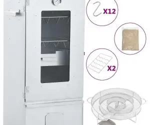 vidaXL Afumătoare cuptor/grătar, generator fum rece, oțel galvanizat