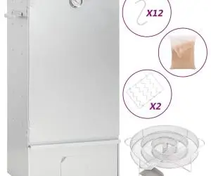 vidaXL Afumătoare cuptor/grătar, generator fum rece, oțel galvanizat
