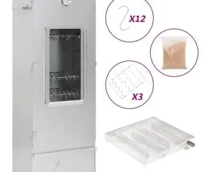 vidaXL Afumătoare cuptor/grătar, generator fum rece, oțel galvanizat