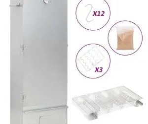 vidaXL Afumătoare cuptor/grătar, generator fum rece, oțel galvanizat
