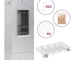 vidaXL Afumătoare cuptor/grătar, generator fum rece, oțel galvanizat