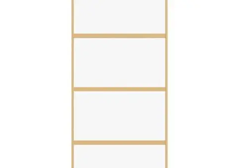 Ușă glisantă, auriu, 90x205 cm, sticlă ESG mată și aluminiu - 3/5