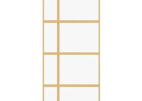 Ușă glisantă, auriu, 90x205 cm, sticlă ESG mată și aluminiu - 3/5