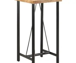 vidaXL Masă de bar, 55x55x107 cm, lemn masiv de mango și fier