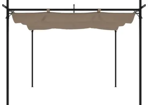 Pergola cu acoperiș retractabil, gri taupe, 295x292x230 cm - 3/5