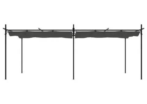 Pergola cu acoperiș retractabil, antracit, 589x292x230 cm - 3/5
