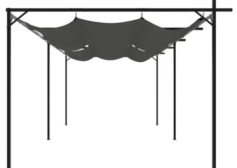 Pergola cu acoperiș retractabil, antracit, 589x292x230 cm - 4/5