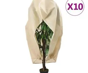 vidaXL Protecție de fleece plante cu fermoar 10 buc 70 g/m² 2,36x2 m