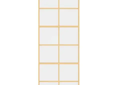 Ușă glisantă auriu 76x205 cm sticlă ESG transparentă/aluminiu - 3/5