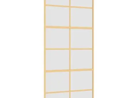 Ușă glisantă, auriu, 90x205 cm, sticlă ESG mată și aluminiu - 2/5