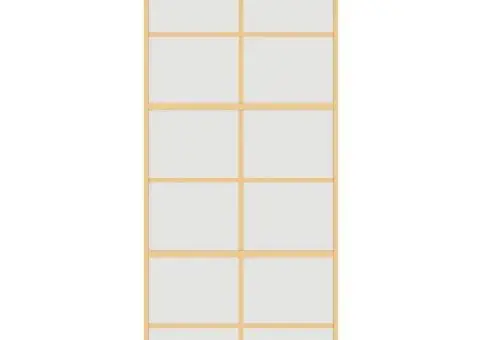 Ușă glisantă, auriu, 90x205 cm, sticlă ESG mată și aluminiu - 3/5