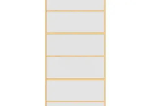 Ușă glisantă, auriu, 90x205 cm, sticlă ESG mată și aluminiu - 3/5