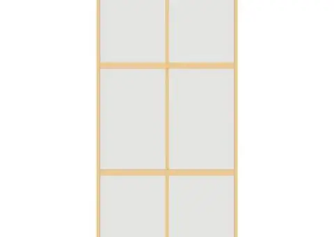 Ușă glisantă, auriu, 90x205 cm, sticlă ESG mată și aluminiu - 4/5