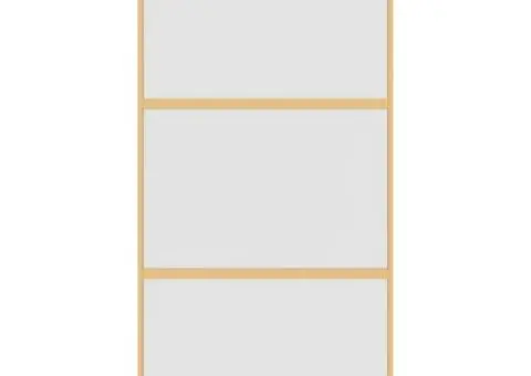 Ușă glisantă, auriu, 102,5x205 cm, sticlă ESG mată și aluminiu - 4/5