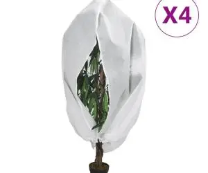 vidaXL Protecție de fleece plante cu fermoar 4 buc 70 g/m² 3,93x3 m