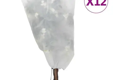 Protecții fleece pentru plante cu șnur 12 buc 70 g/m² 0,8x1,2 m - 1/5