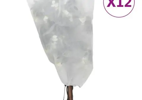 Huse pentru plante din fleece cu șnur 12 buc. 70 g/m² 0,8x0,8 m - 1/5