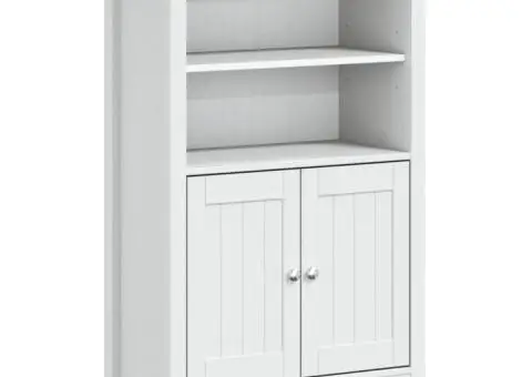 Dulap de baie BERG, alb, 69,5x34x110 cm, lemn masiv de pin - 2/5