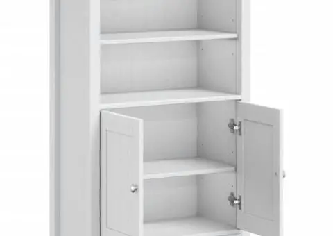 Dulap de baie BERG, alb, 69,5x34x110 cm, lemn masiv de pin - 4/5