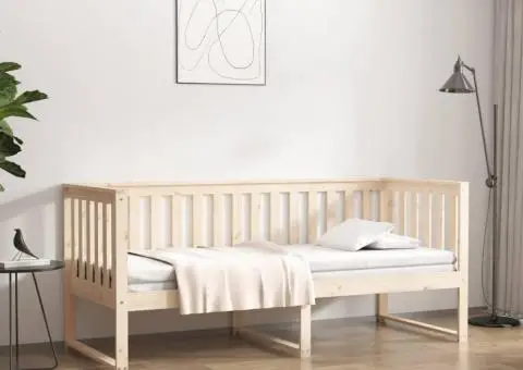 Pat de zi fără saltea, 80x200 cm, lemn masiv pin - 1/5