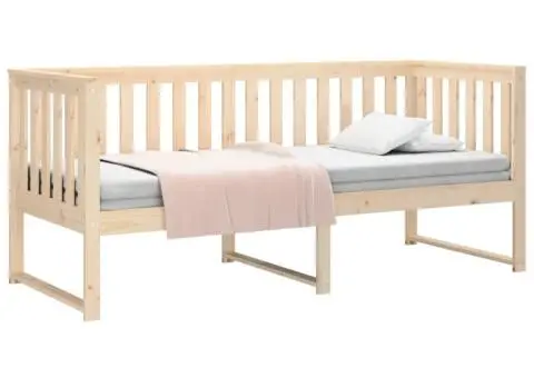 Pat de zi fără saltea, 80x200 cm, lemn masiv pin - 3/5