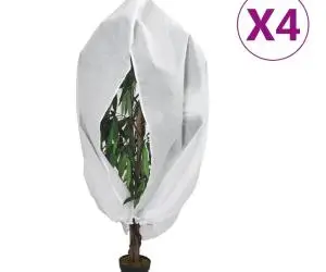 vidaXL Huse pentru plante din fleece cu fermoar 4 buc 70 g/m² 1x1,55 m