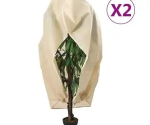 vidaXL Huse de plante din fleece cu fermoar 2 buc. 70 g/m² 3,14x2,5 m