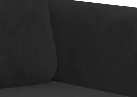 Set canapea 2 piese, negru, catifea - 5/5