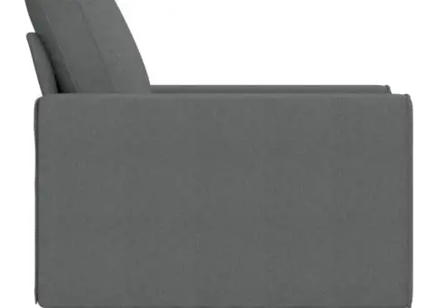 Fotoliu canapea, gri închis, 60 cm, material textil - 4/5