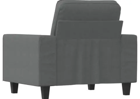 Fotoliu canapea, gri închis, 60 cm, material textil - 5/5