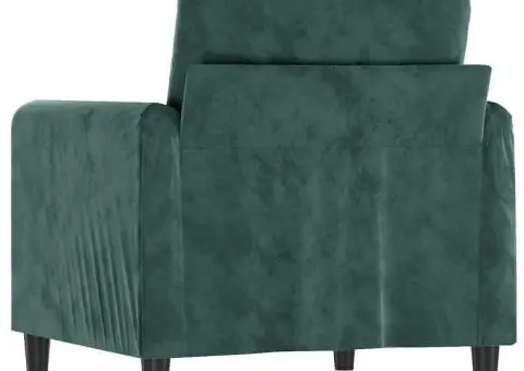 Fotoliu canapea, verde închis, 60 cm, catifea - 5/5