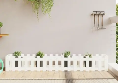 Pat înălțat grădină design gard 200x30x30 cm lemn impregnat pin - 1/5