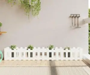 vidaXL Pat înălțat grădină design gard 200x30x30 cm lemn impregnat pin