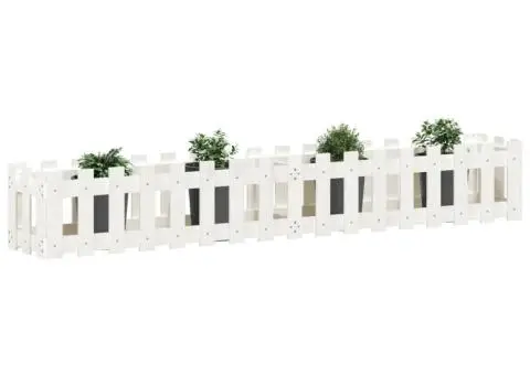 Pat înălțat grădină design gard 200x30x30 cm lemn impregnat pin - 3/5