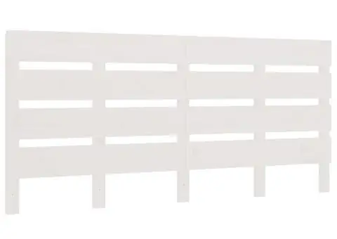 Tăblie de pat, alb, 150x3x80 cm, lemn masiv de pin - 2/5