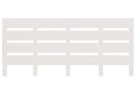 Tăblie de pat, alb, 150x3x80 cm, lemn masiv de pin - 4/5