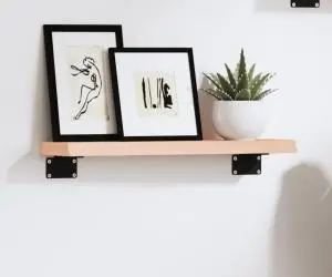 vidaXL Poliță de perete, 40x10x2 cm, lemn masiv de stejar netratat