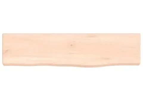 Poliță de perete, 40x10x2 cm, lemn masiv de stejar netratat - 4/5