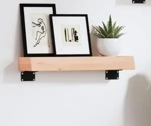 vidaXL Poliță de perete, 40x10x6 cm, lemn masiv de stejar netratat