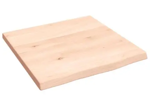 Poliță de perete, 40x40x2 cm, lemn masiv de stejar netratat - 2/5